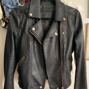 Black leather jacket
